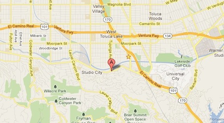 Map to our Studio City location near Encino